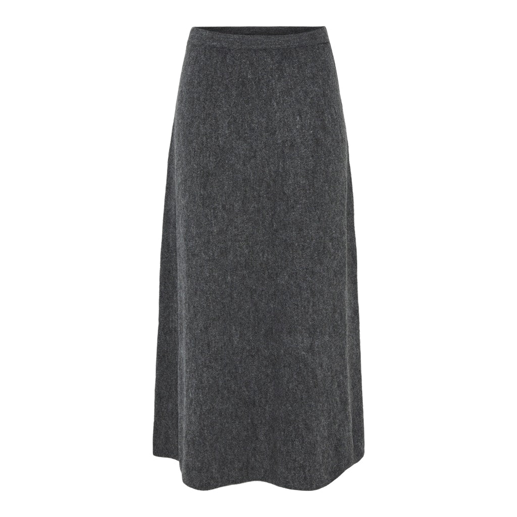 Pieces Dame Nederdel Pcpiko Dark Grey Melange