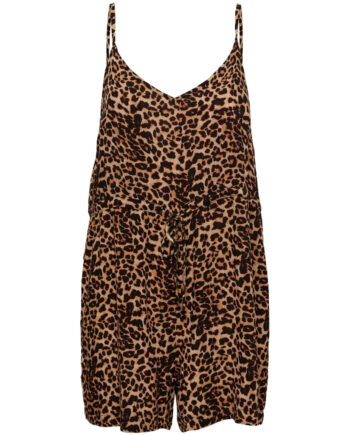 Pieces Dame Playsuit Pcnya Black Leo