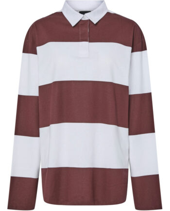 Pieces Dame Polo Pcfrida Tawny Port White