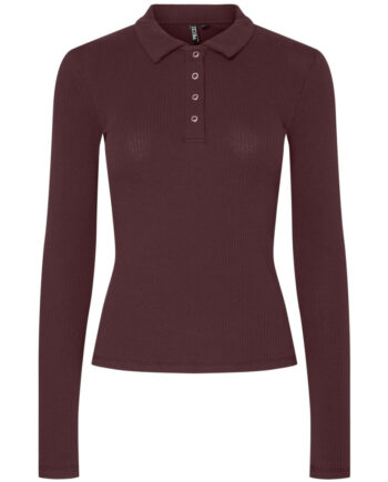 Pieces Dame Polo Pckitte Tawny Port