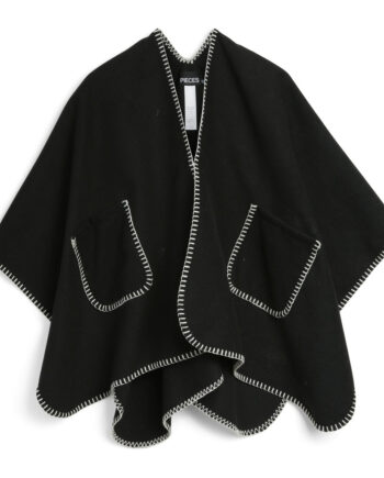Pieces Dame Poncho Pcnadja Black