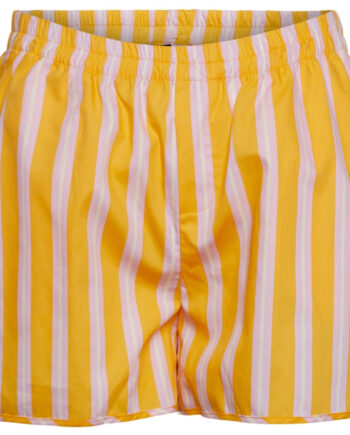 Pieces Dame Shorts Pcletty Banana With Stripes