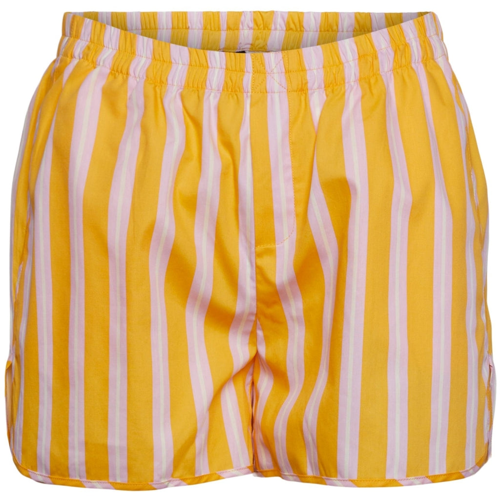 Pieces Dame Shorts Pcletty Banana With Stripes