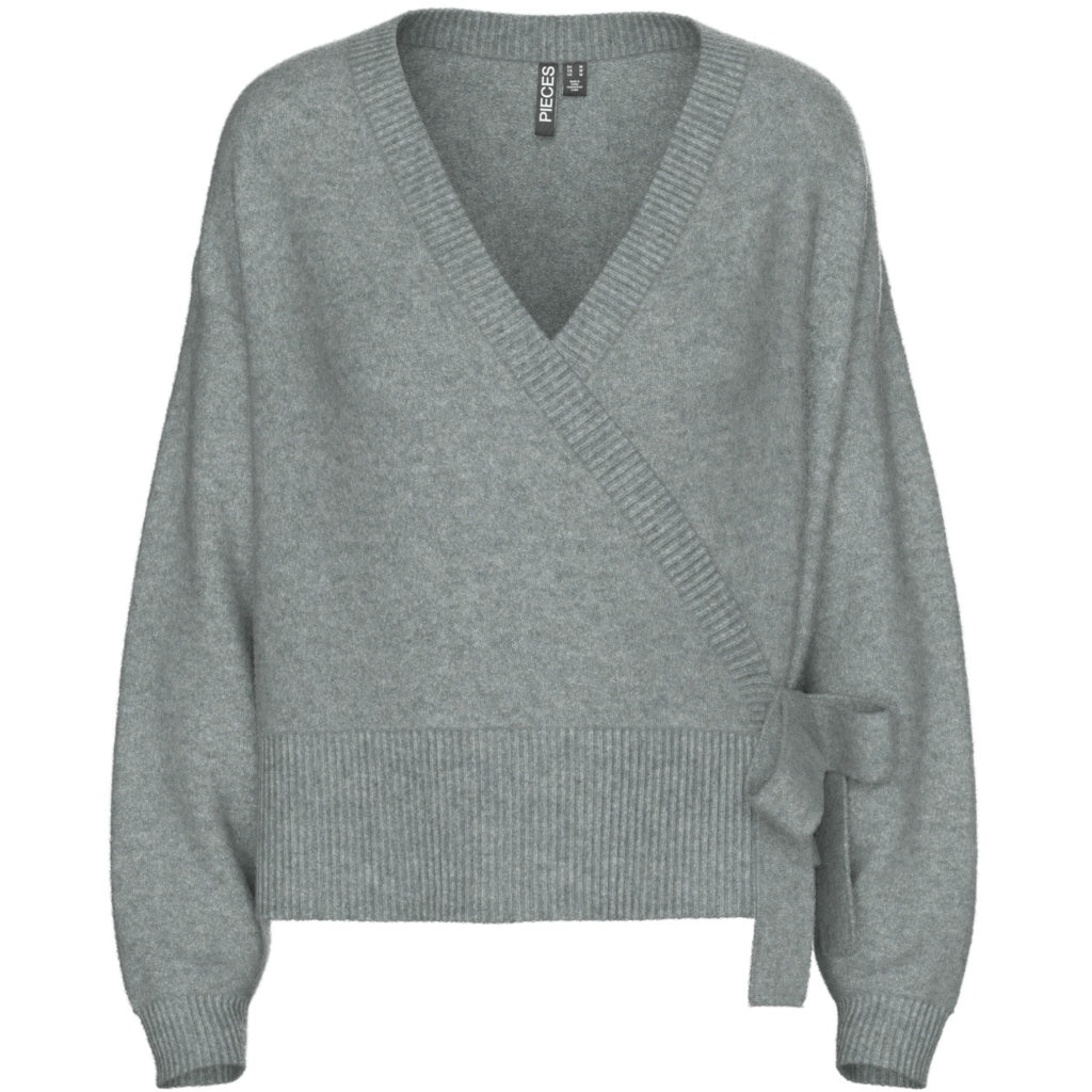 Pieces Dame Strik Cardigan Pcmalou Medium Grey Melange