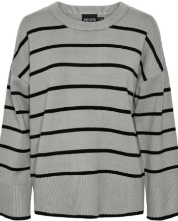Pieces Dame Strik Pcmathilde Medium Grey Melange Black