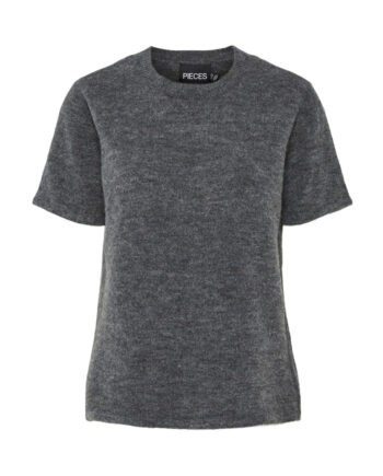 Pieces Dame Strikbluse Pcpiko Dark Grey Melange