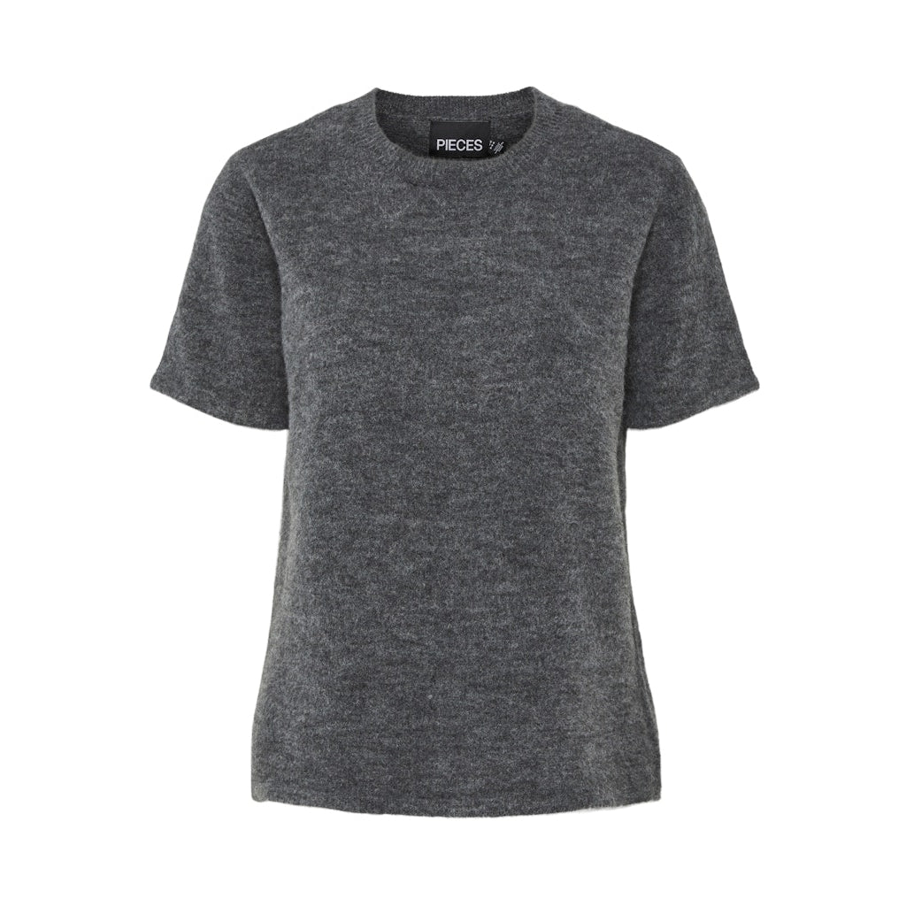 Pieces Dame Strikbluse Pcpiko Dark Grey Melange
