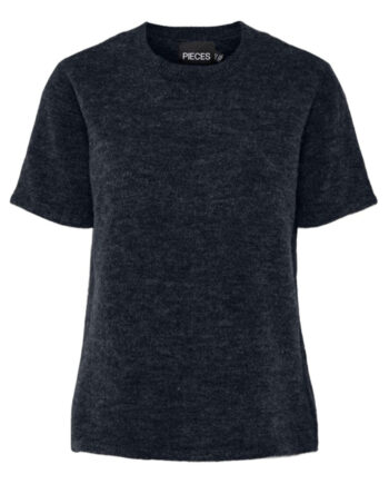 Pieces Dame Strikbluse Pcpiko Maritime Blue Melange