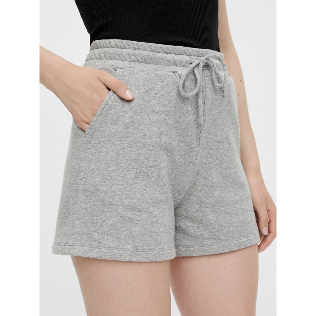 Pieces Dame Sweatshorts Pcchilli Summer Light Grey Melange