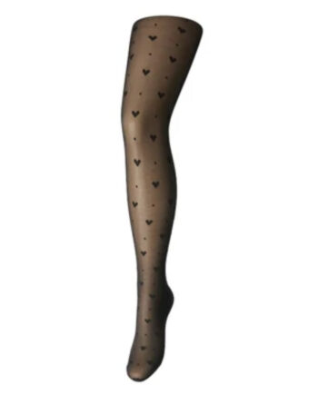 Pieces Dame Tights Pcnia Black Heart