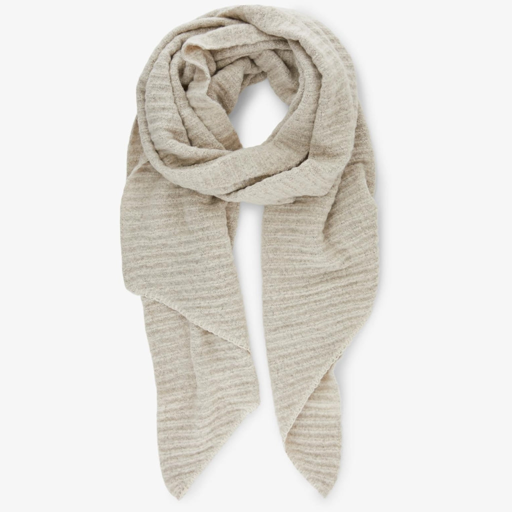 Pieces Dame Tørklæde Pcpyron Whitecap Gray