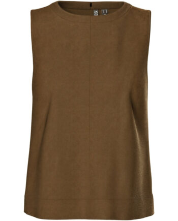 Pieces Dame Top Pcjuno Amber Brown