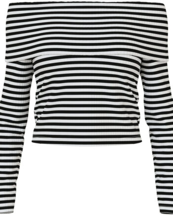 Pieces Dame Top Pclaya Bright White Black
