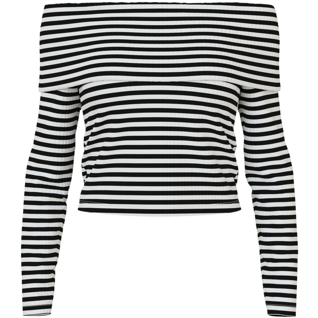 Pieces Dame Top Pclaya Bright White Black