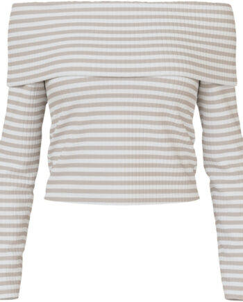 Pieces Dame Top Pclaya Bright White Silver Gray