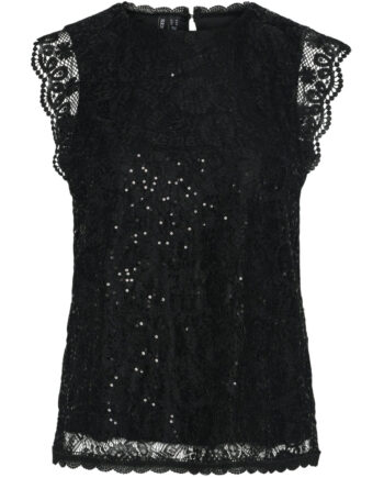 Pieces Dame Top Pcolline Black