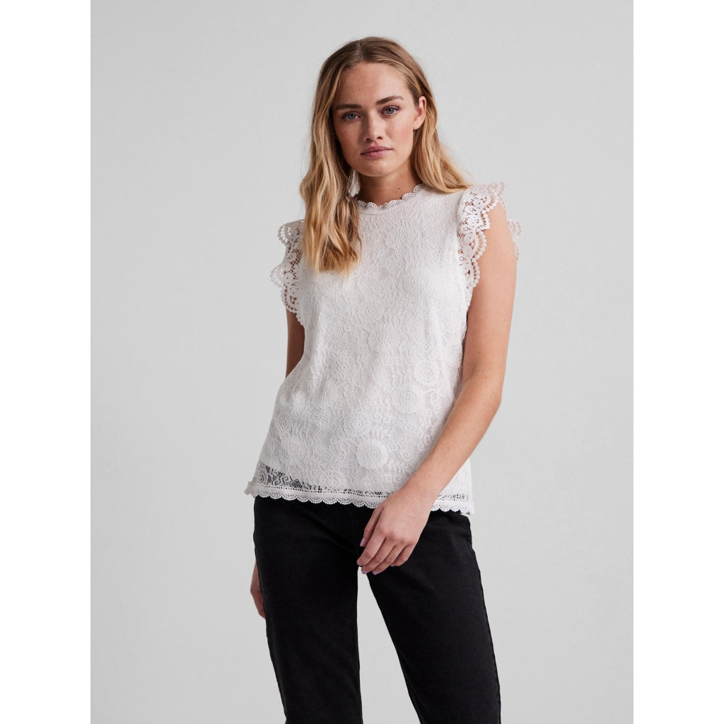 Pieces Dame Top Pcolline Cloud Dancer