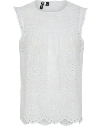 Pieces Dame Top Pcvilde Bright White