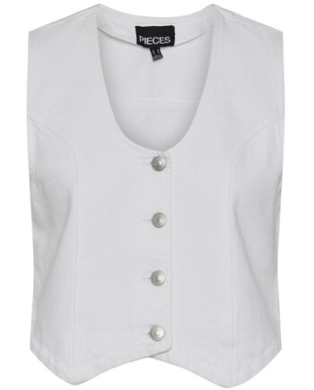 Pieces Dame Vest Pcannica Bright White
