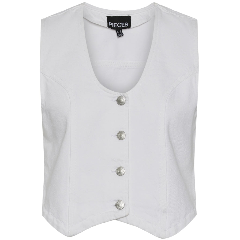 Pieces Dame Vest Pcannica Bright White