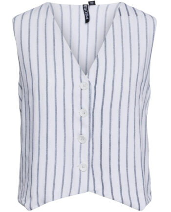 Pieces Dame Vest Pcpia Bright White Navy Blazer