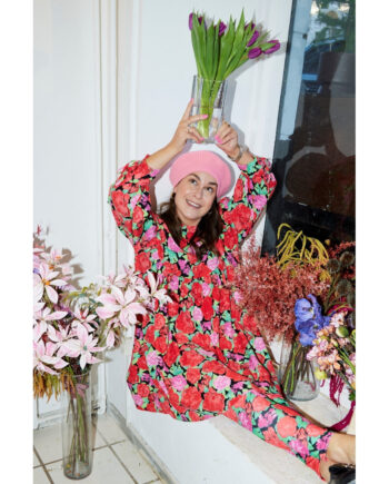 Pieces   Ditte Estrup Pcsille     Dress New Black Aop Roses