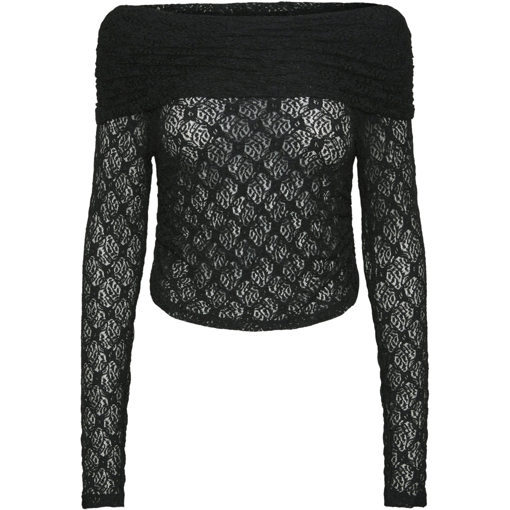 Pieces Ditte Estrup Cille Fjord Pcgaya Off Shoulder Top Black