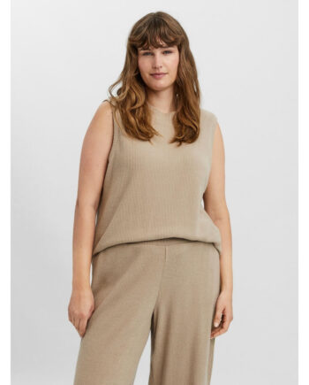 Vero Moda Curve Dame Vest Vmpuffy Silver Mink