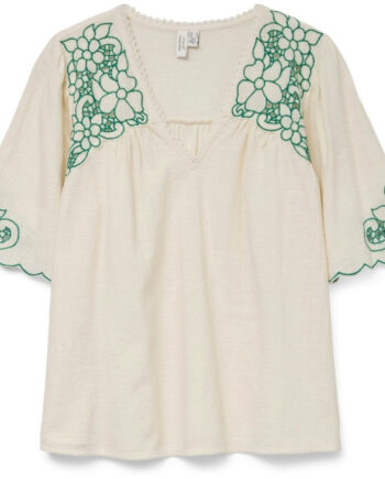 Vero Moda Dame Bluse Vmbridget Birch Bosphorus Emb