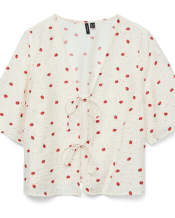 Vero Moda Dame Bluse Vmodette Snow White Strawberry    Dots
