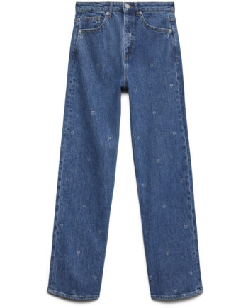 Vero Moda Dame Jeans Vmtessa Wide Rhine Hearts Medium Blue Denim Detail:ra360