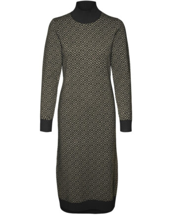 Vero Moda Dame Kjole Vmaria Black    Silver Mink Grafic Print