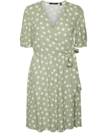 Vero Moda Dame Kjole Vmjesmilo Desert Sage Snow White Dots