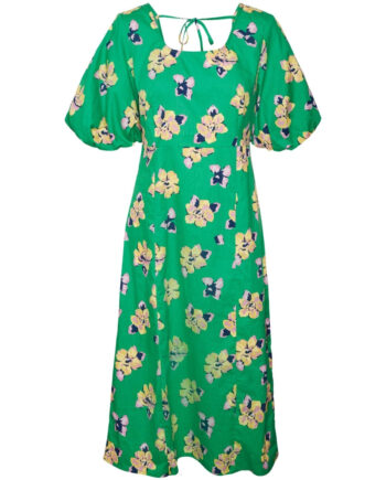 Vero Moda Dame Kjole Vmliva Bright Green Big Flower