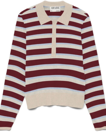 Vero Moda Dame Polo Awsikita Birch Stripes Zinfandel