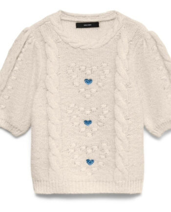 Vero Moda Dame Pullover Vmcloud Birch Blue Heart