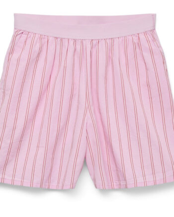 Vero Moda Dame Shorts Vmcharlotte Bonbon Stripes Fiery Red Cloud Dancer