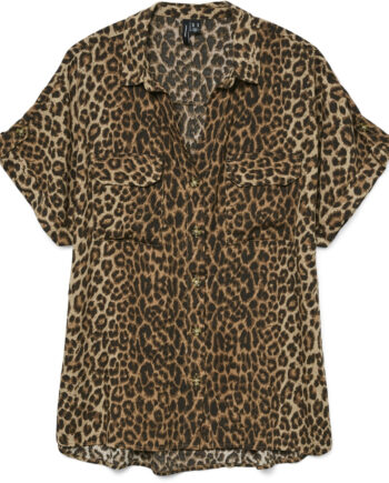 Vero Moda Dame Skjorte Vmbumpy Silver Mink Leopard