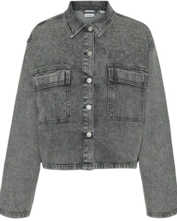 Vero Moda Dame Skjorte Vmellas Light Grey Denim Studs
