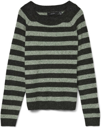 Vero Moda Dame Strik Vmdoffy Peat Stripes:   Laurel Wreath
