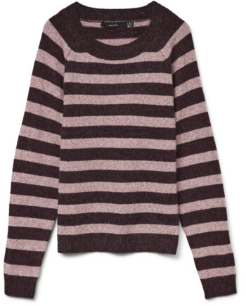 Vero Moda Dame Strik Vmdoffy Winetasting Stripes:   Rose Brown