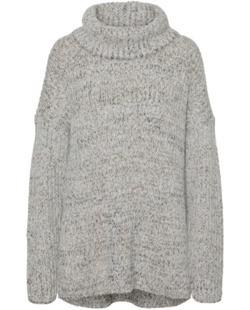 Vero Moda Dame Strik Vmelva Birch   Brown Lentil   Melange