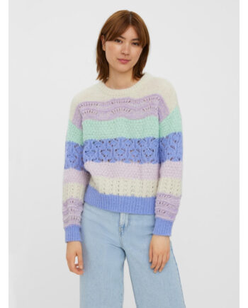 Vero Moda Dame Strik Vmnewboho Birch Viola Mist Green