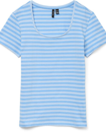 Vero Moda Dame  -shirt Vmlotte Azure Blue Stripes Airy Blue