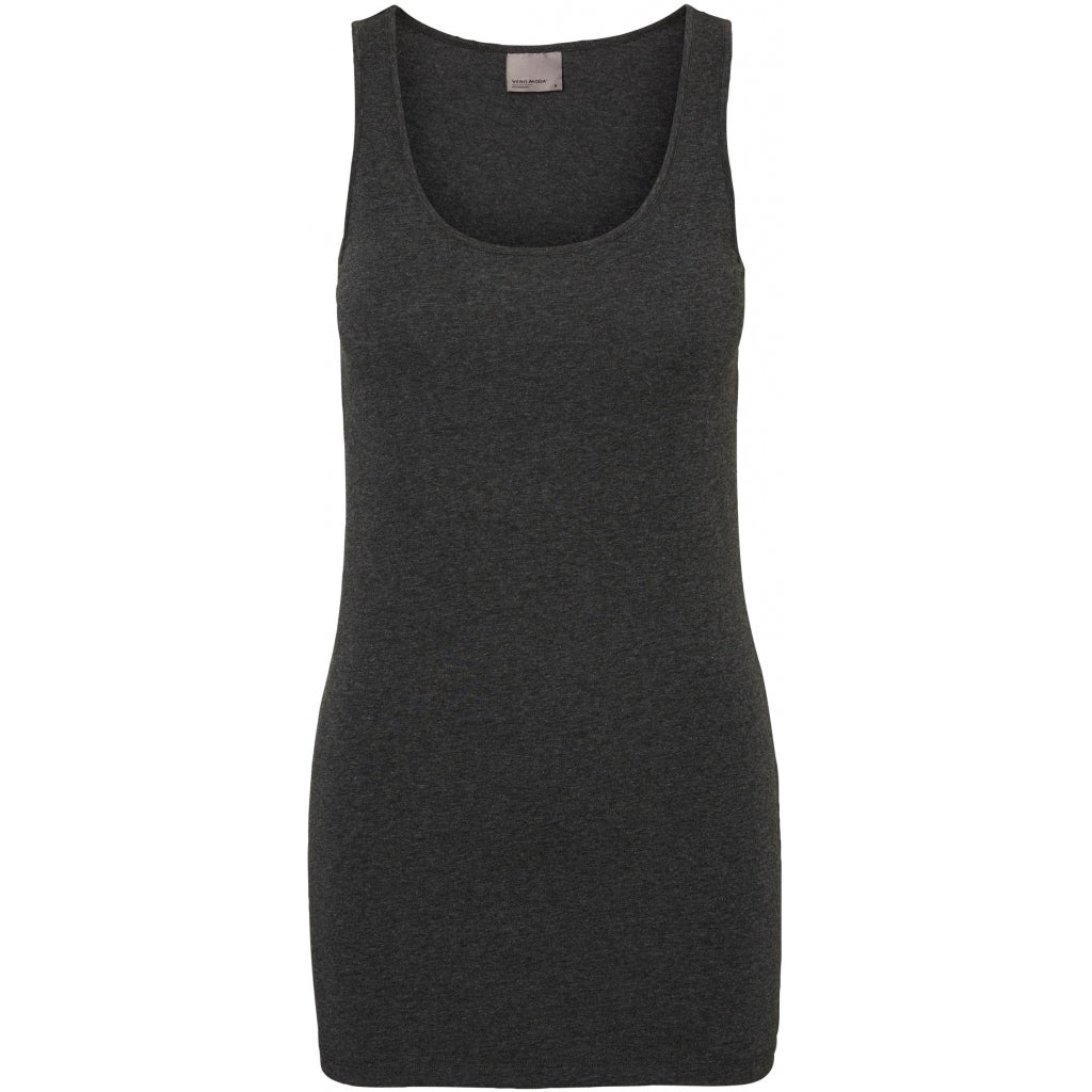 Vero Moda Dame Tanktop Vmmaxi Dark Grey Melange