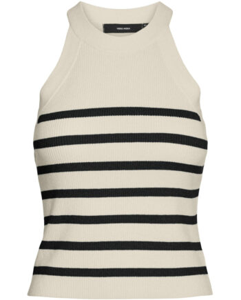 Vero Moda Dame Top Vmsaba Birch Stripes Black