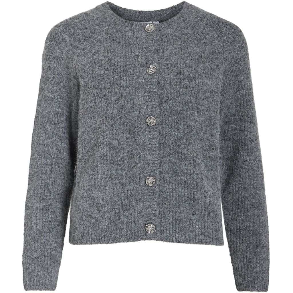 Vila Dame Cardigan Vicheena Medium Grey Melange