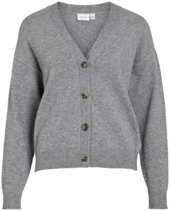Vila Dame Cardigan Viril Medium Grey Melange