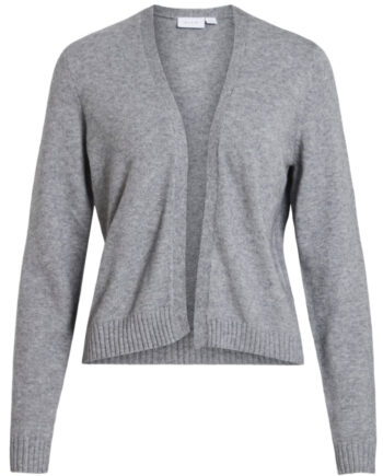 Vila Dame Cardigan Viril Short     Knit Cardigan-noos Medium Grey Melange