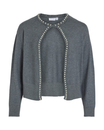 Vila Dame Cardigan Vizafina Medium Grey Melange